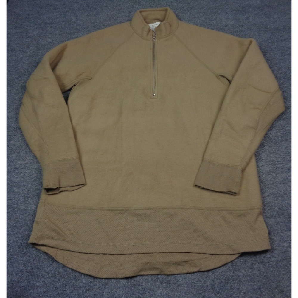 Peckham Fleece FR Men‎ Large Coyote Brown 1/4 Zip Pullover Military USMC